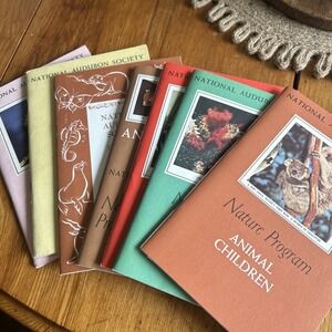 Vintage 1956-60 National Audubon Society Nature Program 7 Booklets Box Slipcase